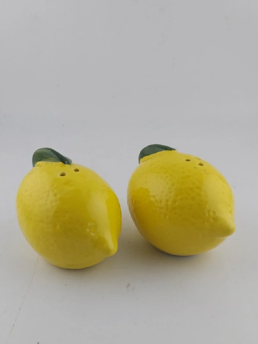 Bright Yellow Ceramic Lemon Salt and Pepper Shaker Set by